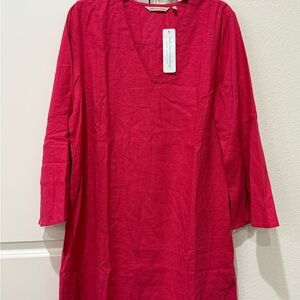 Soft Surroundings Vivid Pink V-Neck Top